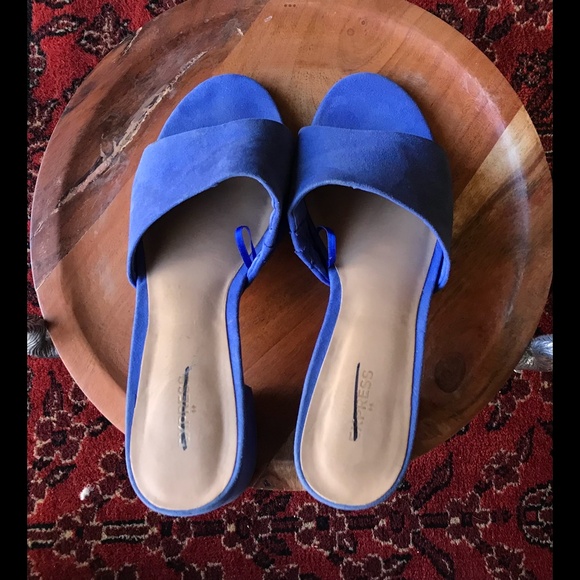 🎉HP🎉 EXPRESS Cornflower Periwinkle Block 2.5” Heels Size 7 - Picture 7 of 7